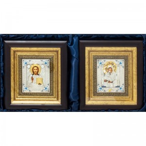 Икона «Спаситель и Богородица» Венчальная пара